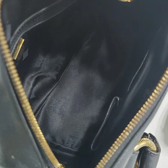 MCM Grained Calfskin Studded Boston Handbag - Picture 8 of 12